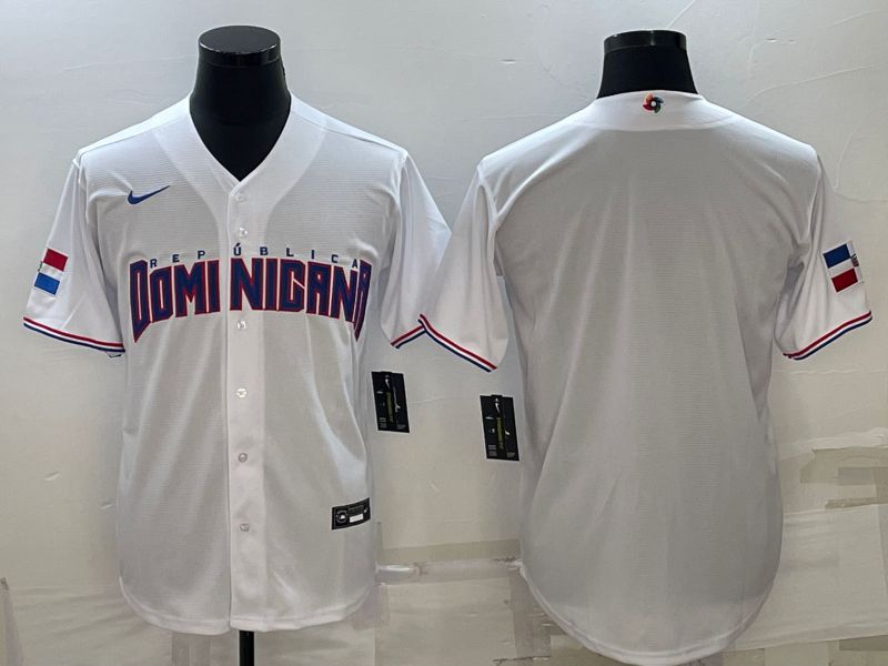 Men 2023 World Cub Blank White Nike MLB Jersey4->more jerseys->MLB Jersey